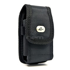 Black Vertical Heavy Duty Rugged Belt Clip Case Pouch For GreatCall Lively Flip