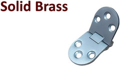 Solid Brass Table Folding Flip Top Hinge, 2-3/4″X1-3/16, Satin Chrome, 4 Pack, M