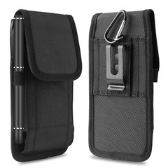 Rugged Vertical Phone Holster w/Metal Belt Clip-Secure Carry Case for iPhone&And