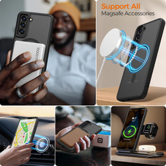 for Samsung Galaxy S21 Case, Compatible with Magsafe, Translucent Frosted Silky