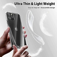 For iPhone 15 14 13 12 11 Pro Max Lot Soft Silicone Clear Cover Shockproof Case