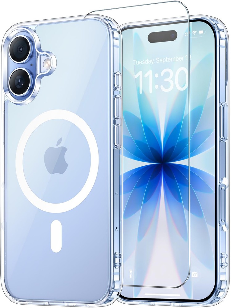 Temdan for iPhone 17 Case Clear with Screen Protector, 17, A-Clear