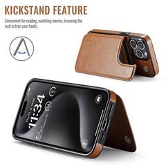 Wallet Case for iPhone 16 15 14 13 12 11 Pro Max 7 8 SE with Screen Protector