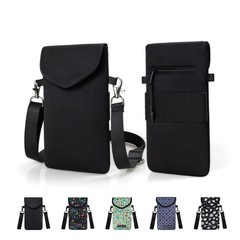 Neoprene Sleeve Pouch Case Bag for Men w/Crossbody Strap/Neck Lanyard for iPh…