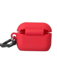 Dolce&Gabbana Unisex Red Airpods Case Rubber Solid Logo Embossed Casual Cover