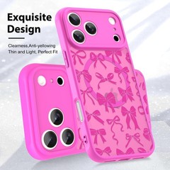 Compatible with iPhone 17 Pro Max Case Bow Paint Cute Pattern Support for Mag…