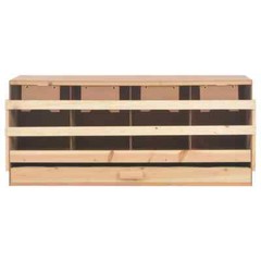 NNEVL Chicken Laying Nest 4 Compartments 106x40x45 cm Solid Pine Wood