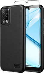 For BLU View 5 Pro Phone Case with Tempered Glass Screen Protector,Dual Layer…