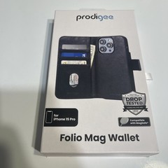 Prodigee Folio Mag Wallet Case for Apple iPhone 15 Pro – Black