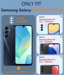 FNTCASE for Galaxy A17/A16 5G Phone Case – Samsung For A17/A16, Black