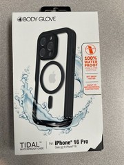 Body Glove Tidal Waterproof Case For iPhone 16 Pro Black / Clear 360 Protect