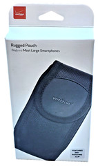 LOT OF 6 VERIZON RUGGED POUCH, RUGBAGLGBLK3, DURABLE NYLON, ROTATING CLIP, NEW