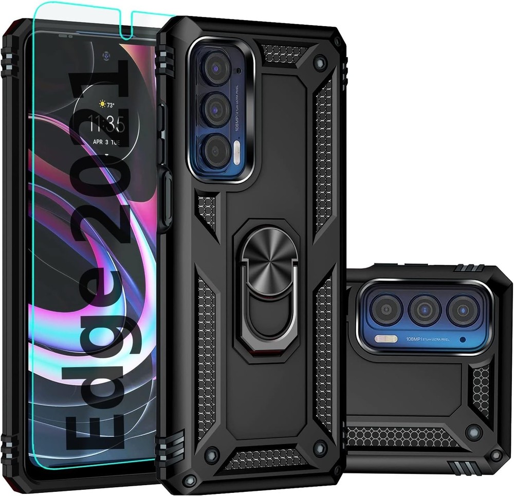 Motorola Moto Edge 2021 Case with Screen Protector Military Grade Drop Tested