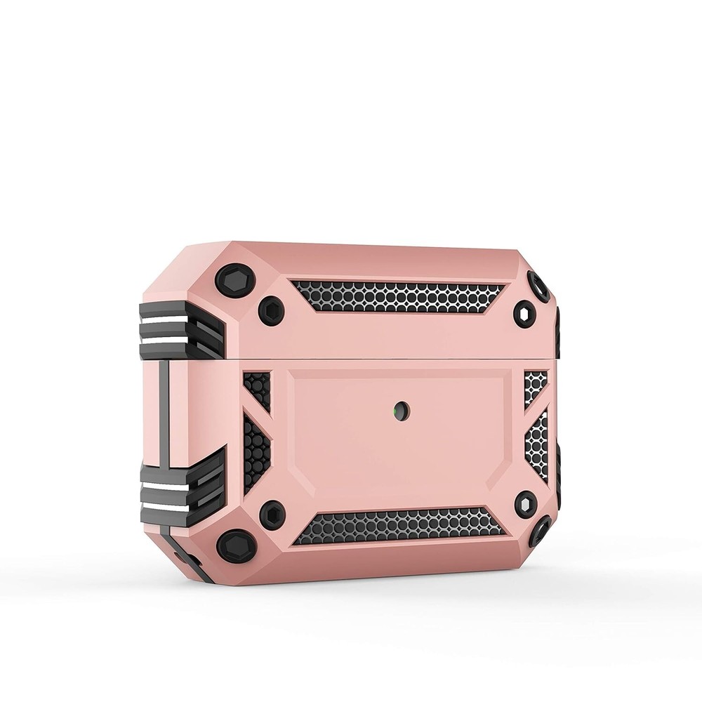 Case for Apple Airpod Pro Military Grade Armor Shockproof LED Visible Rose Gold
