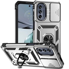 For Motorola Moto G60 G50 G32 G31 G62 G52 G82 Push Window Ring Holder Phone Case