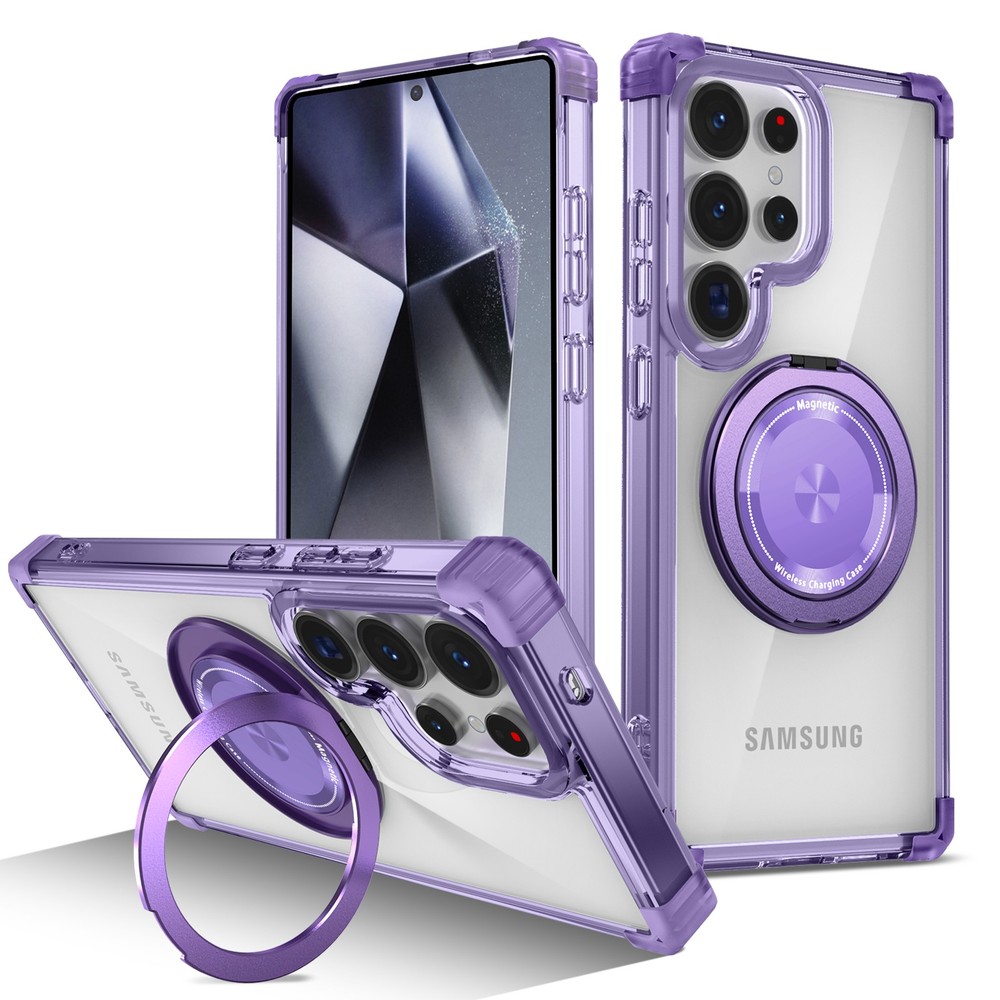 For Samsung Galaxy S26 Ultra S25 S24 S23 S22 Shockproof Ring Stand Mag Safe Case