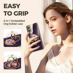 Nonional for Moto G Play 2024 Case with Motorola G 2024 4G, Purple