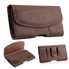 Cell Phone iPhone Horizontal Carrying Leather Pouch Case Cover Belt Clip Holster