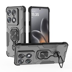 For Motorola Signature, Hybrid Armor Ring Holder Stand Frosted Back Case Cover