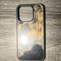 Apple iPhone 16 Case Wireless Charging Black Brown CARVED Magnetic Matte Back