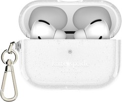 kate spade new york AirPods Pro Case That Sparkle Silver with Keychain