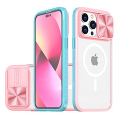 For iPhone 16 Pro Max 14 15 11 Magnetic Slide Camera Lens Hard Clear Back Cover