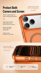 Mag Safe Case Electroplated Matte Hard PC Cover For iPhone 17 Pro Max 16 Pro