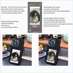 Smart Ink Screen Phone Case Compatible with iPhone 15 PRO Max Drop-Proof,Support
