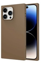 Cocomii – Rectangle Case Compatible with iPhone 14 Pro – Silicone (Golden Brown)