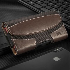 Universal Mobile Phone Leather Belt Holster Pouch Case Cover for Apple Samsung