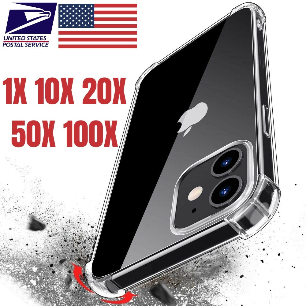 Lot Clear Phone Case Silicon Soft Cover For iPhone 12 11 Pro Max X XR X 8 7 6 SE
