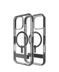 Zagg Piccadilly Snap Case with MagSafe+Kickstand – iPhone 16 Pro Max Clear/Black