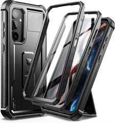 Bumper Case for Samsung Galaxy S23 FE Rugged Shockproof Kickstand Black