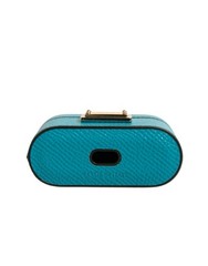 Dolce&Gabbana Unisex Green Airpods Case Leather Solid Plaque Small Casual Holder
