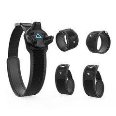 AMVR 5-Pcs Full Body Straps for HTC Vive VR Tracker/Tracker(3.0) Large, Black