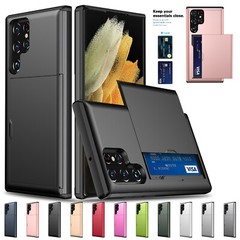 For Samsung Galaxy S24 S23 Ultra S22Plus S21 Note20 Card Slot Holder Wallet Case