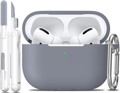 for Airpods Pro 2 Case, Soft Silicone Protective Cover with Keychain and Cleanin