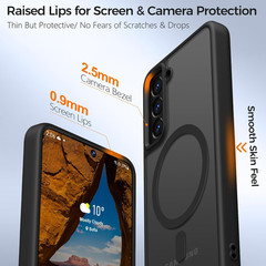 for Samsung Galaxy S21 Case, Compatible with Magsafe, Translucent Frosted Silky