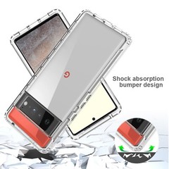 For Google Pixel 8 Pro 7 Pro 7A Clear Case Shockproof Hybrid Protective Cover