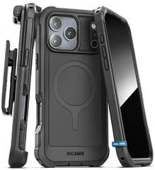 Encased Rugged Case for iPhone 17 Pro Max with Belt 17 Max, Black