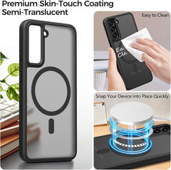for Samsung Galaxy S21 Case, Compatible with Magsafe, Translucent Frosted Silky