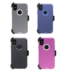For iPhone 10 X XR Xmas Shockproof Defender Hard Case with Belt Clip 3 in 1