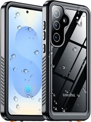 Galaxy S25 Case Waterproof, & Screen Protector for Galaxy S25 5G 6.2″-Black