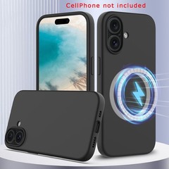 Water-repellent Tactile Stain-proof Streamlined iPhone 16 Magnetic Silicone Case