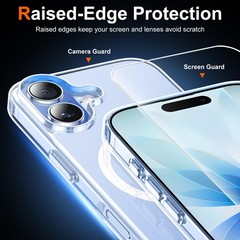 Temdan for iPhone 17 Case Clear with Screen Protector, 17, A-Clear