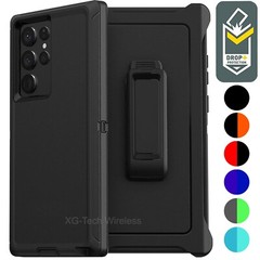 Heavy Duty Shockproof Case For Samsung Galaxy S23 S23 S22 Plus Ultra + Belt Clip