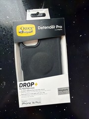 OtterBox iPhone 16 Plus Defender Pro Series Case with MagSafe – Black: Plastic,