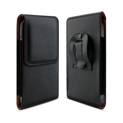 Cell Phone Holster Pouch Leather Wallet Case with Belt Loop for Motorola Samsung