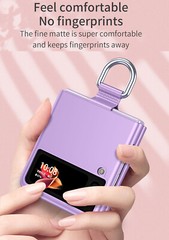 For-Samsung Galaxy Z Flip 3 / 4 5G Slim Hard Case with Ring + Screen Protector