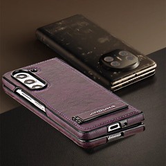 For Samsung Galaxy Z Fold6/5/4/3 Premium Leather Shockproof Case Kickstand Cover